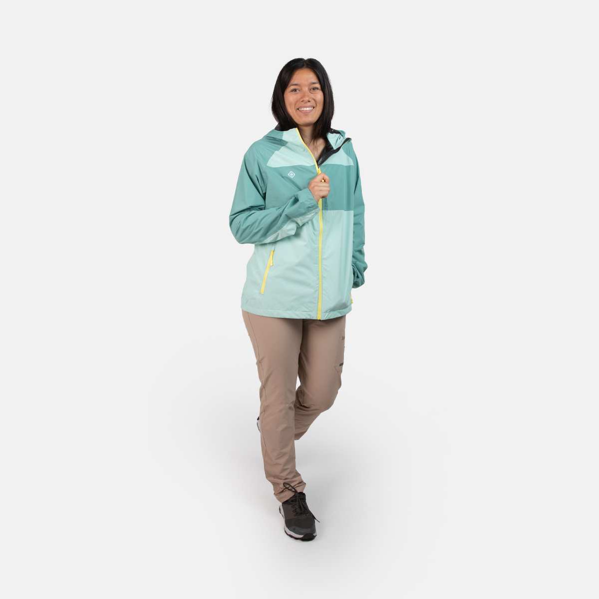  CHAQUETA TÉCNICA IMPERMEABLE VERDE MUJER PONS W